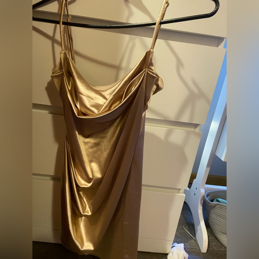 Gold Lucy in the sky dress